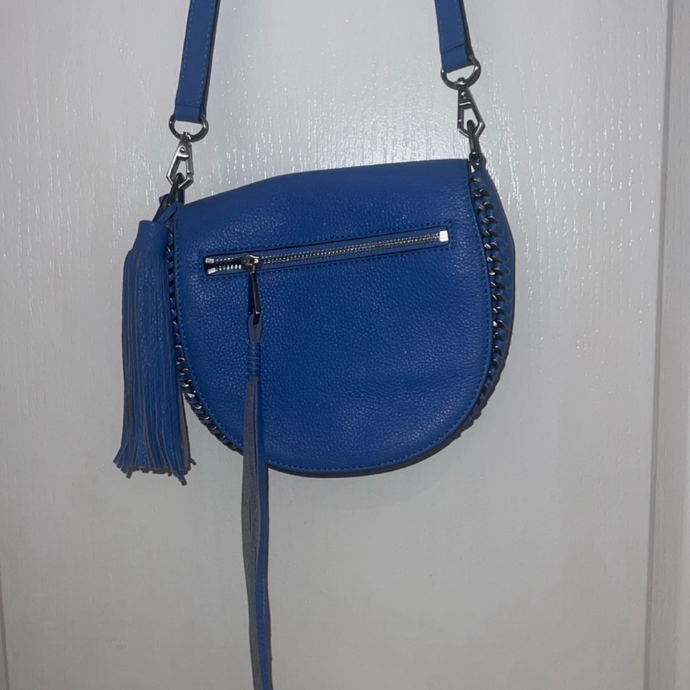 Blue Leather Crossbody Bag Rebecca Minkoff